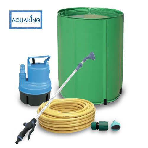 AquaKing Wasserfass 160 Liter, faltbares Bewässerungsset