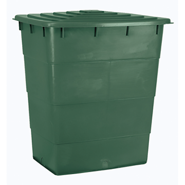 AquaKing Water Barrel 520 Liter Rectangle 124x93x80 cm incl. Lid