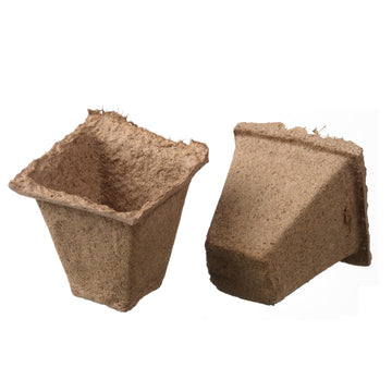 Nature Biodegradable Peat Pots Square 16 pieces