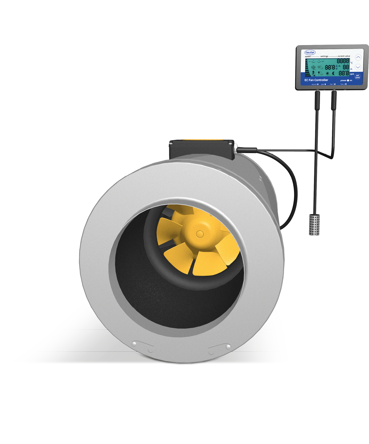 Can Fan Q-Max-Fan EC 200/1203 Rohrventilator Ø200mm 1203m³/h